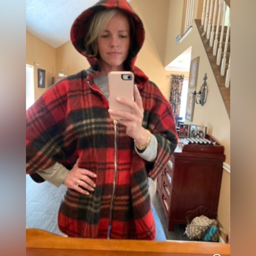 Vintage Plaid Poncho